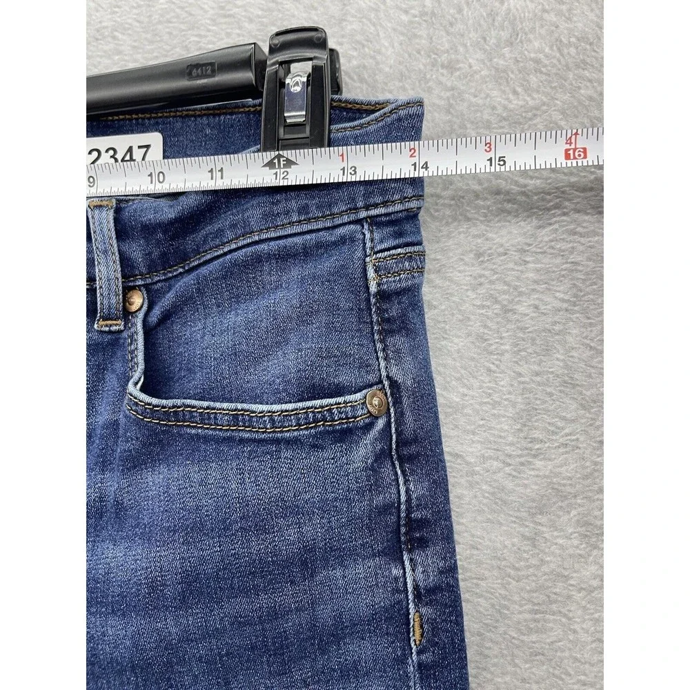 LOFT Ann Taylor Women's Blue Denim Jeans Size 4 Medium Wash Blend Skinny Crop - Picture 10 of 13